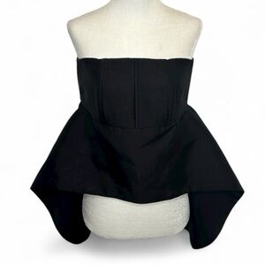 NWT Solace Black Strapless Edgy Top Size 4